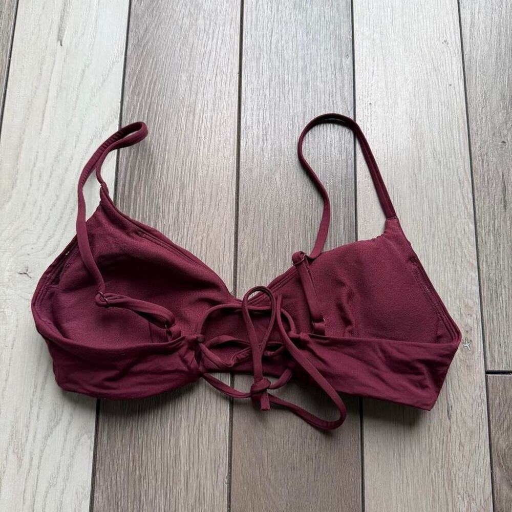 Roxy burgundy bikini top size - Picture 3 of 5